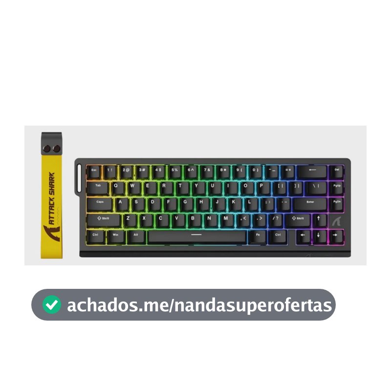 Teclado Magnético Attack Shark X68 He 8000hz Rapid Trigger Cor De Teclado Preto