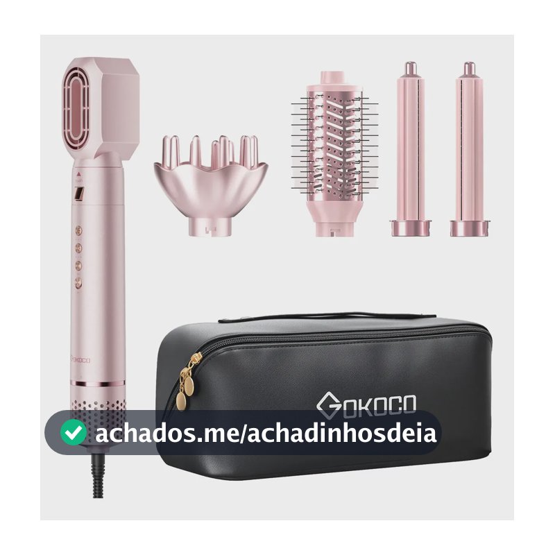 Secador De Cabelo Gd031 Com 5 Em 1 Escova Hot Air Styler