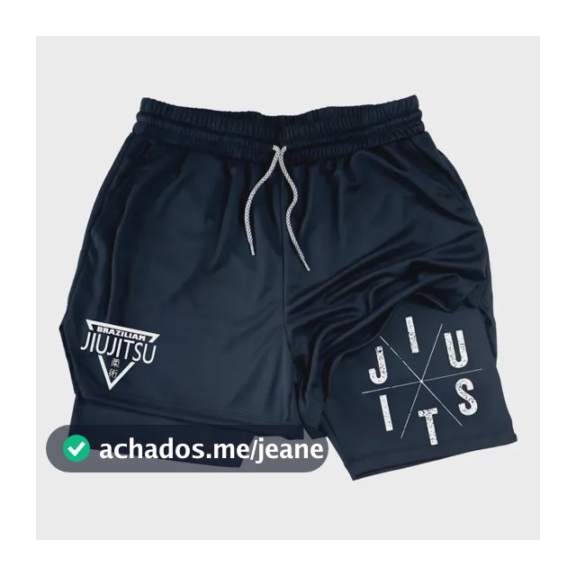 Short Compressao 2 Em 1 Jiu Jitsu Triangulo Brazilian Luta