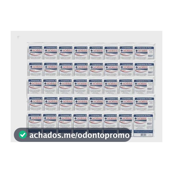 500 Compressa De Gaze Estéril 13 Fios Nobre (50 Pacotes C/10)