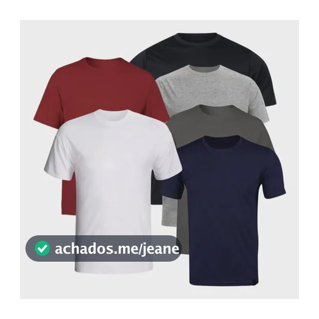 Kit Com 6 Camisetas Slim Cores Sortidas Em Algodão Premium