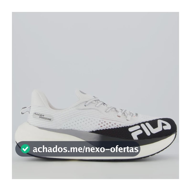 Tênis Fila Racer Speedzone Feminino Branco E Preto Branco - 36 Br