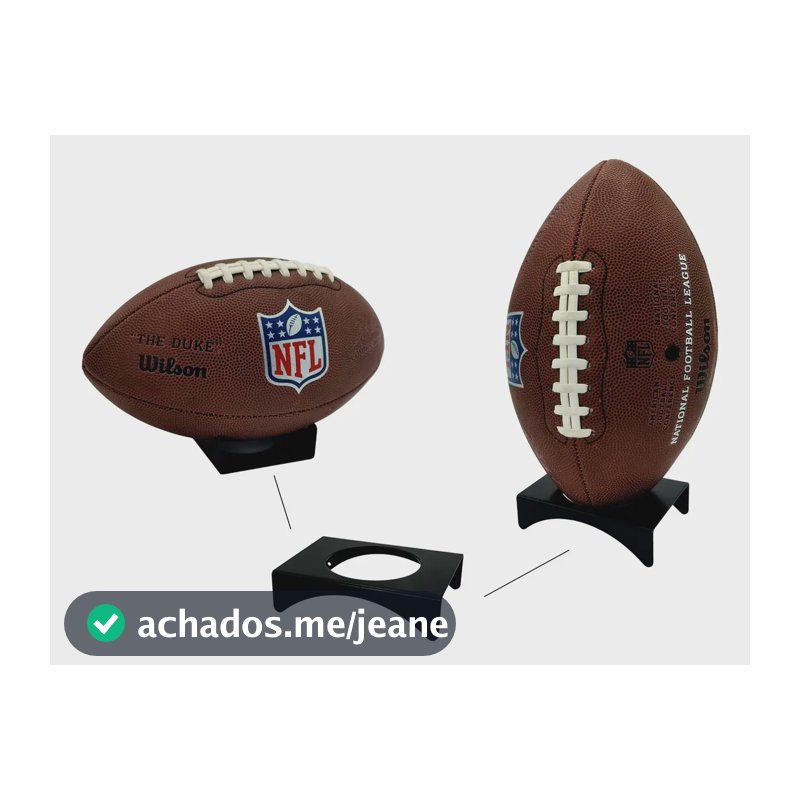 Suporte De Mesa Para Bola De Futebol Americano Preto
