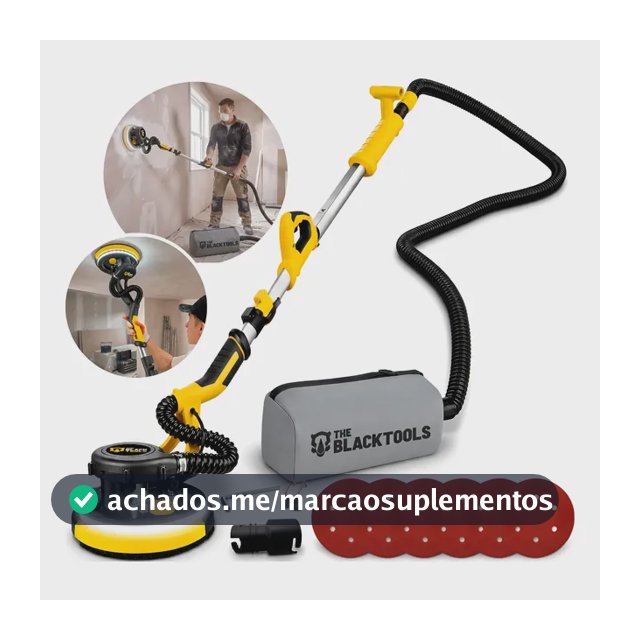 Lixadeira Profissional Parede E Teto Led 750w Com Aspiração