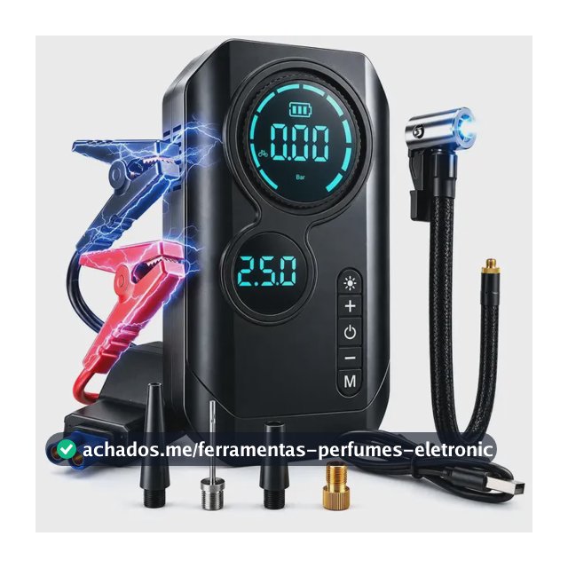 Auxiliar Partida Bateria Portátil Compressor Ar Emergência