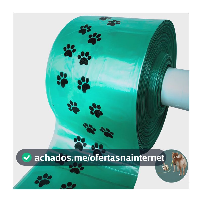 Bobina 400 Saquinhos Cata Caca Pet Biodegradavel 28x30 Verde