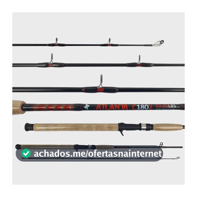 Vara Para Carretilha Albatroz Atlanta (1,80m) 60-80lbs 2 Pts