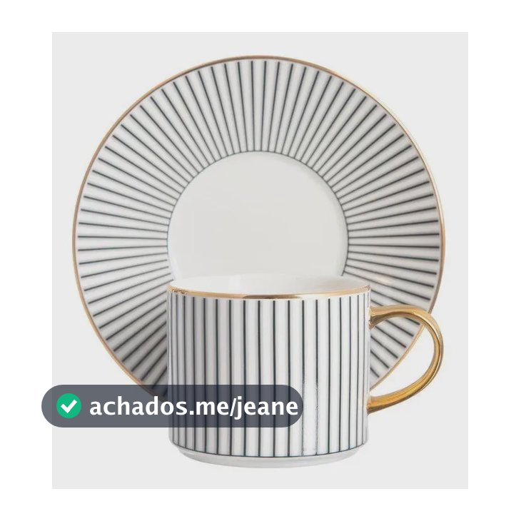 Xicara De Cha Jazz 250 Ml 15 Cm Home Style Branco