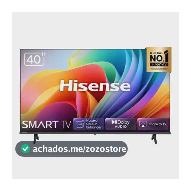 Smart TVHisense FHD 40" Polegadas 40A4NV com HDR10, DTS Virtual X, Compatibilidade Alexa