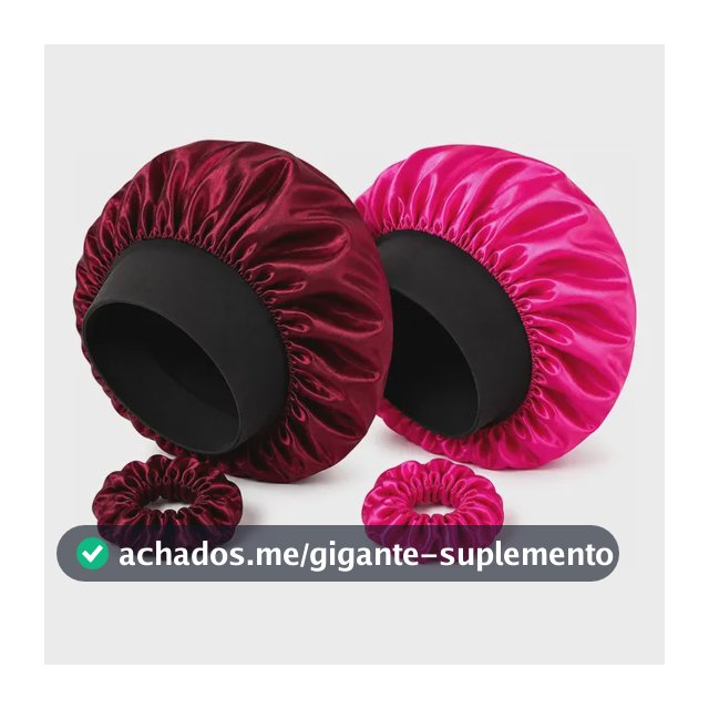 Kit 2 Toucas De Cetim Grande 68cm Para Cabelos Cacheados Preto Touca De Cetim Antifrizz