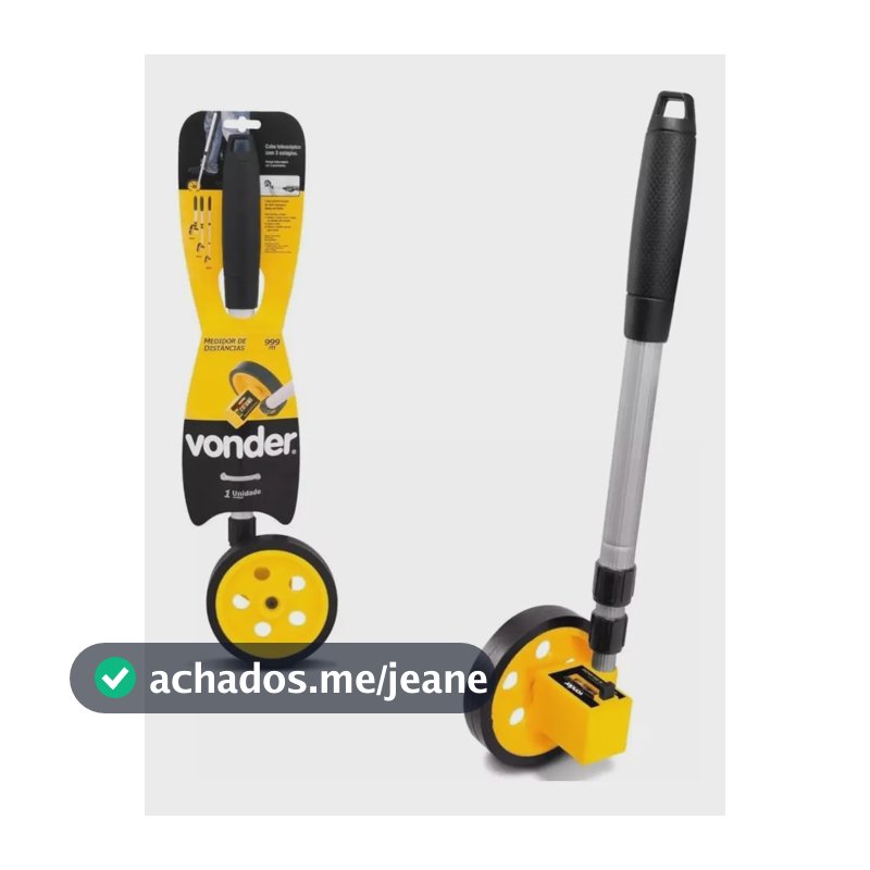 Medidor De Distância Trena Analógica Vonder Com Rodas 999,9m
