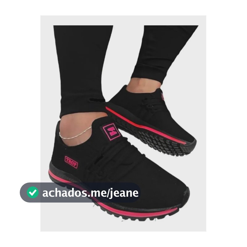 Tênis Feminino Para Academia E Caminhada Super Confortável Preto/pink Lisa 37 Br