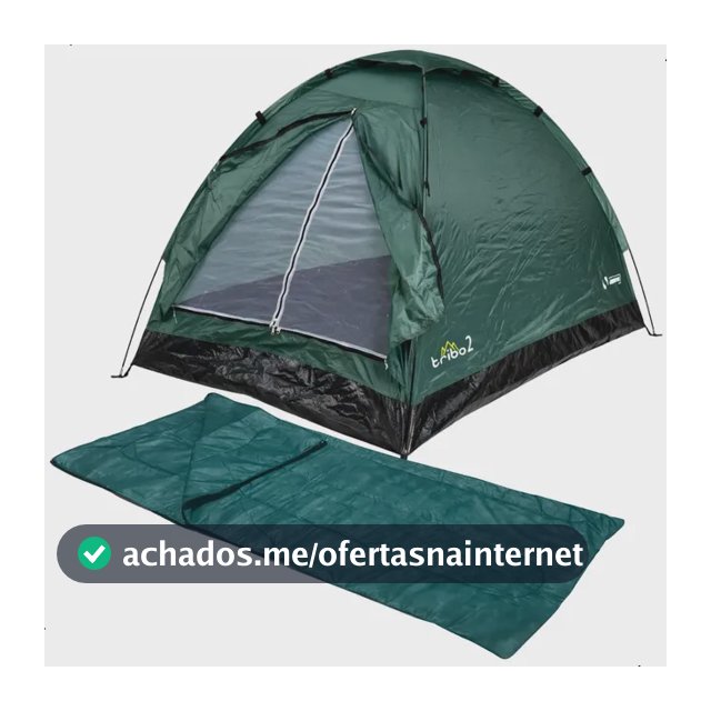 Kit Barraca Camping Panda 2 Pessoas Saco De Dormir Solteiro