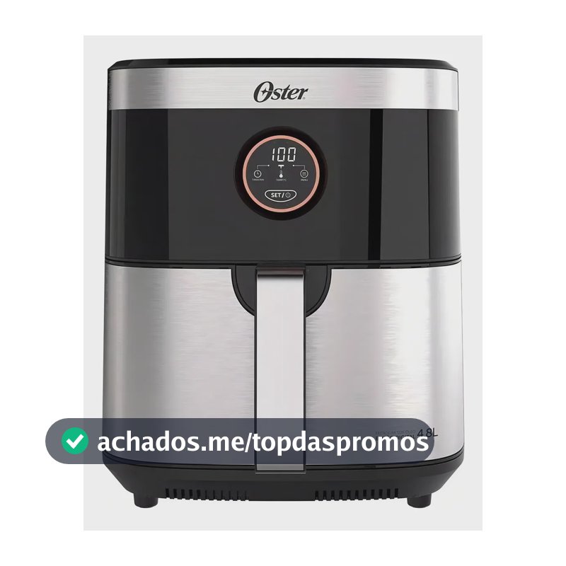 Fritadeira Sem Óleo 4,8 Litros Black Inox Ofrt660 Oster