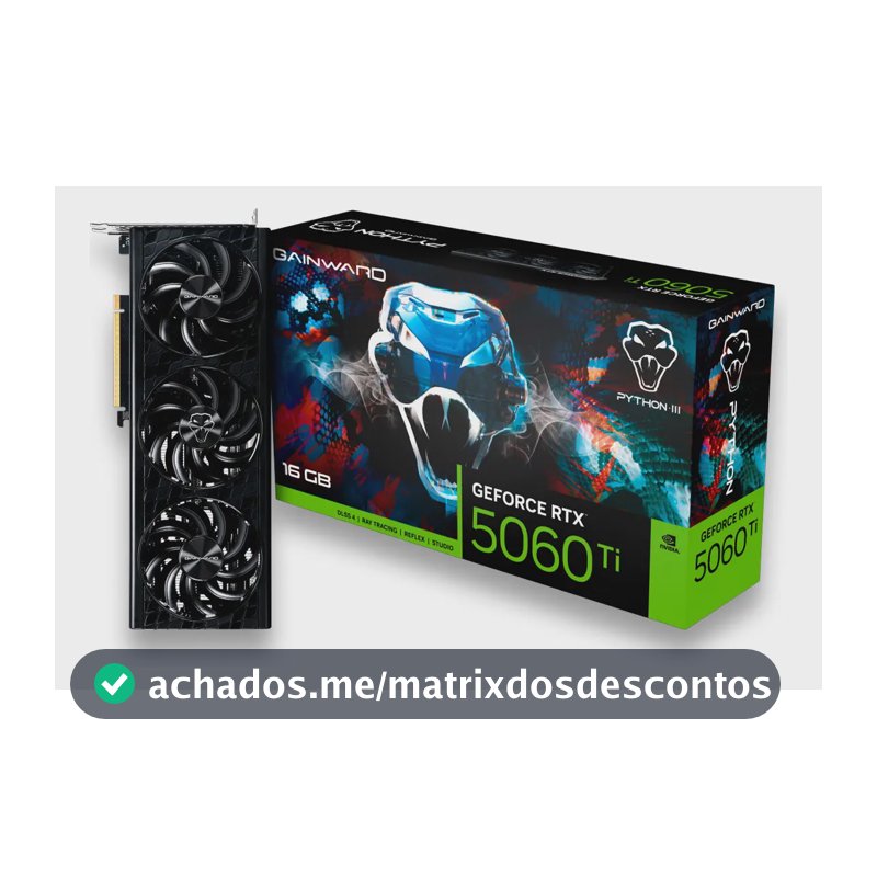 Placa De Vídeo Rtx 5060ti 16gb Python Iii Gddr7 Gainward
