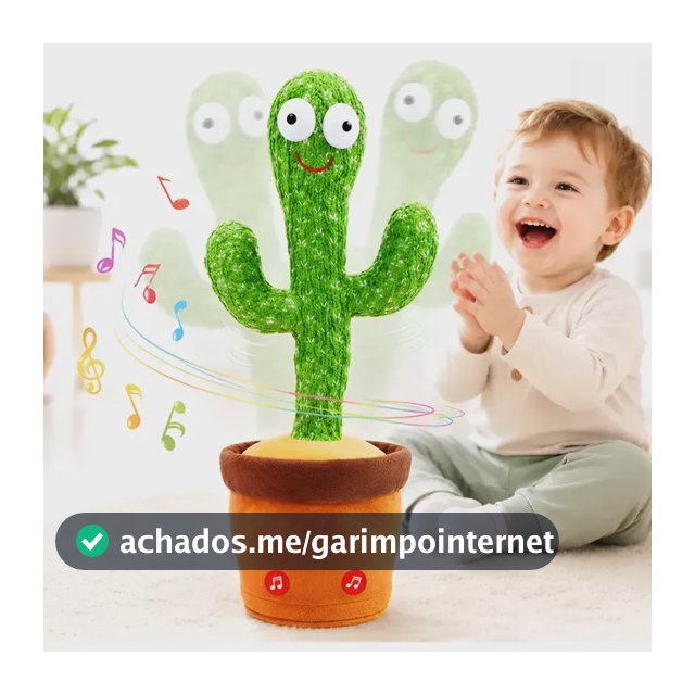 Brinquedo Musical Cacto Dançante Repetidor De Voz Para Bebê