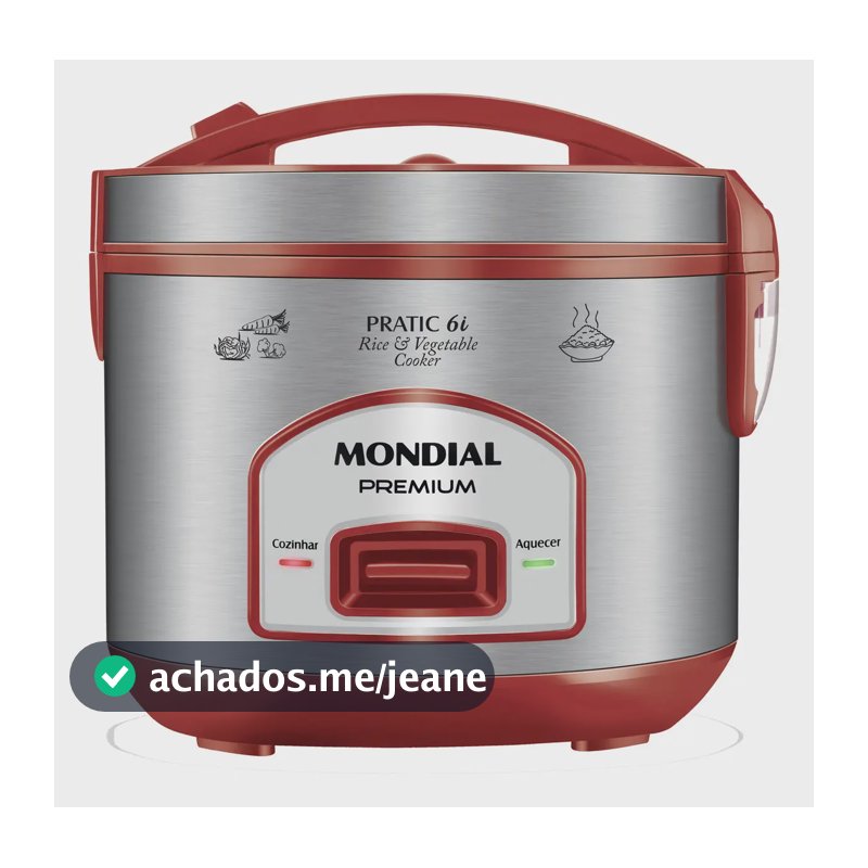 Panela Elétrica de Arroz Mondial 500W - PE-45-6X