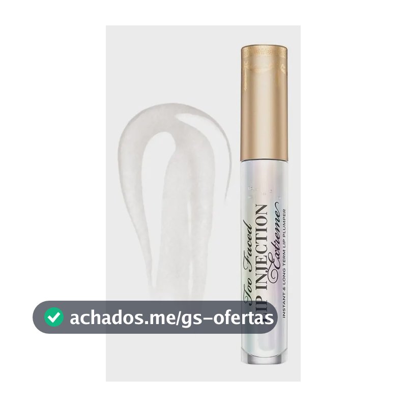 Brilho Labial Too Faced Lip Injection Extreme Gel Volumizador, com Ácido Hialurônico