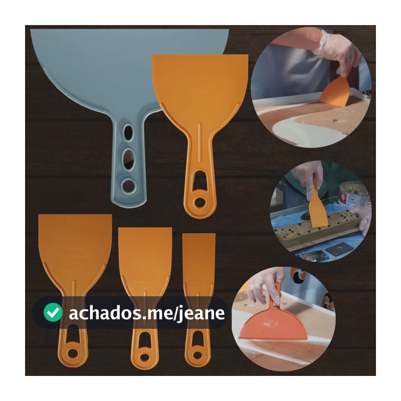 Kit Espátulas Lisas Para Resina Epóxi 5 Unidades