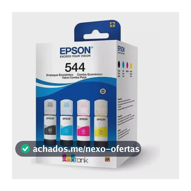 Kit 4 Tintas Epson 544 Originais Ecotank L3250 L3150 L3110 Kit