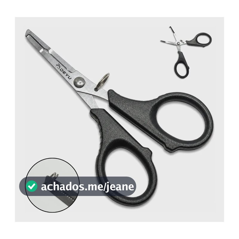 Tesoura Pesca Split Solid Ring Multifilamento Super Afiada Tesoura