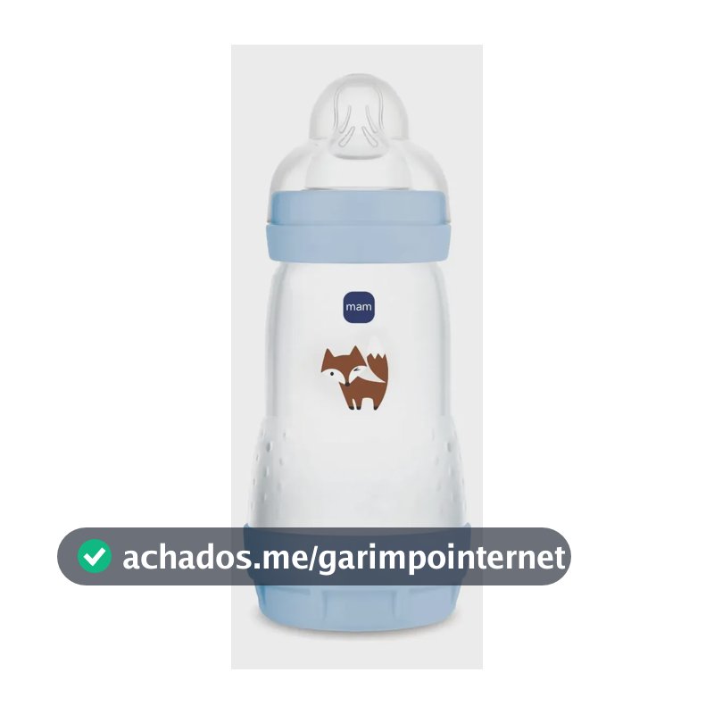 Mamadeira 260 Ml Bico 2m+ Azul Easy Start Mam