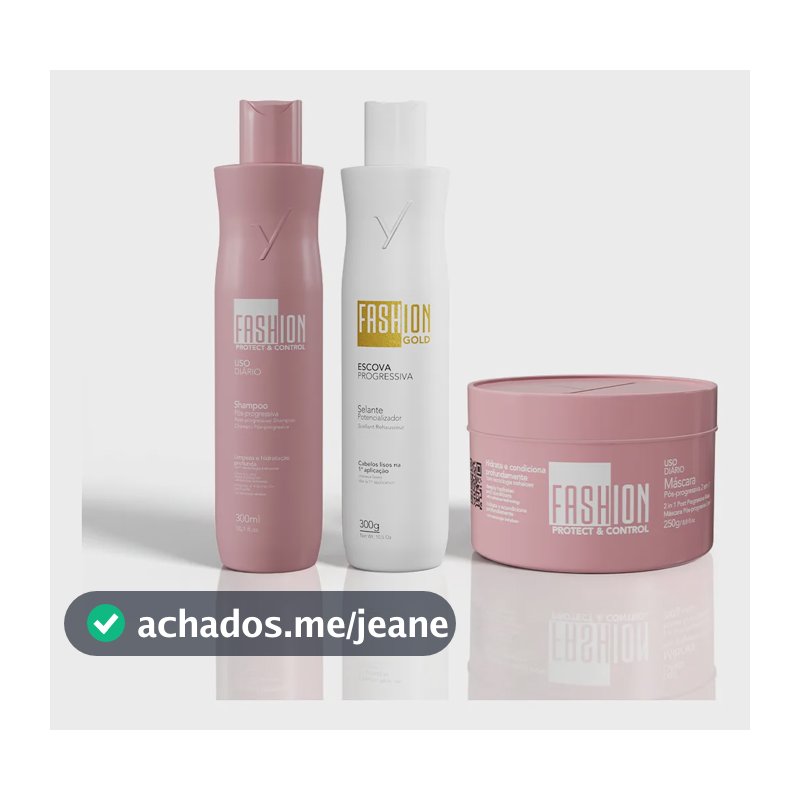 Kit Escova Progressiva Fashion Gold 300g