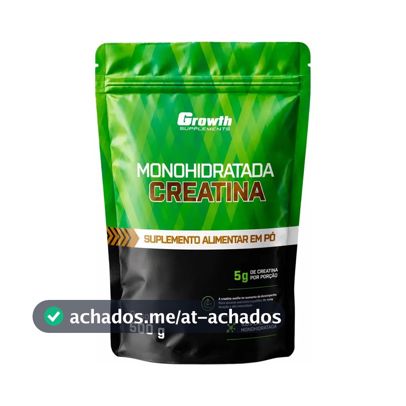 Creatina Monohidratada 500g Pouch - Growth Supplements Sem Sabor
