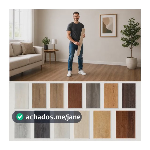 Piso Vinilico Auto Adesivo 1m² Amadeirado Marrom Premium Top