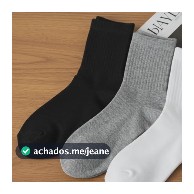 Kit 3 Pares Meias De Classic Cano Médio Masculina Feminina