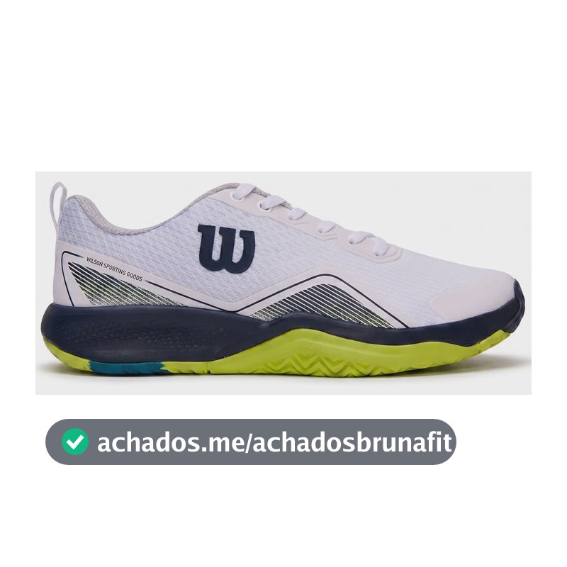 Tênis Wilson Court P/ Jogar Tennis Original Branco/marinho/verde-cítrico Liso 39