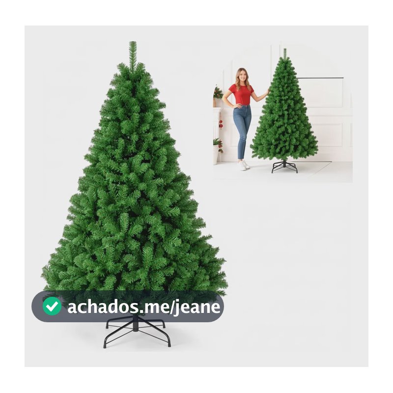 Árvore De Natal Verde Artificial 1,80m 400 Galhos Enfeite Verde