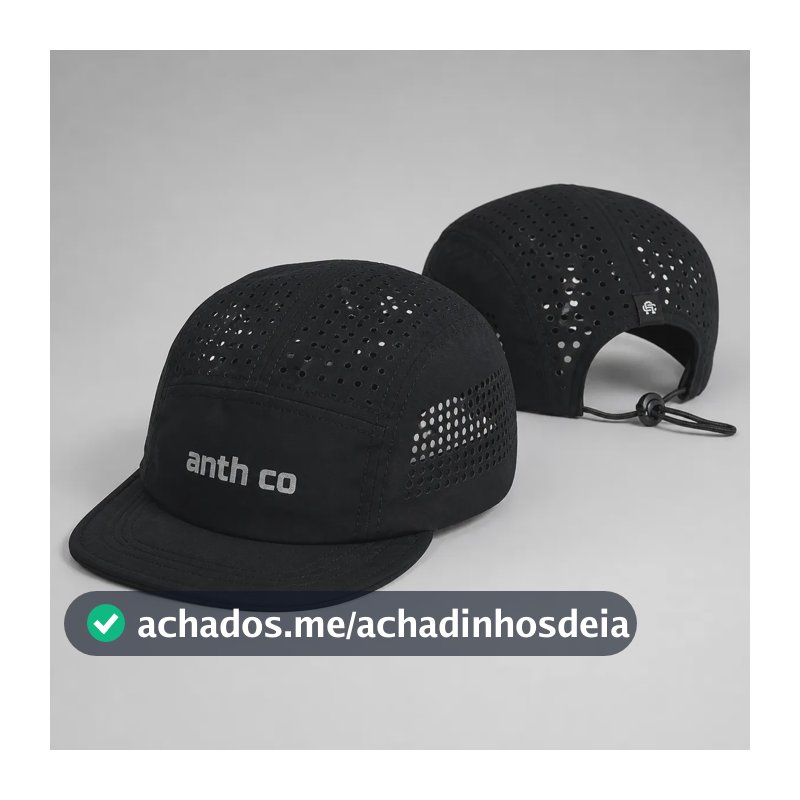 Boné Anth Co Aba Maleável Corrida Treino Impermeável Fresh Preto Un