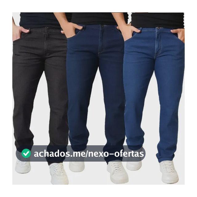 Kit 3 Calças Jeans Masculinas Com Lycra Alta Qualidade