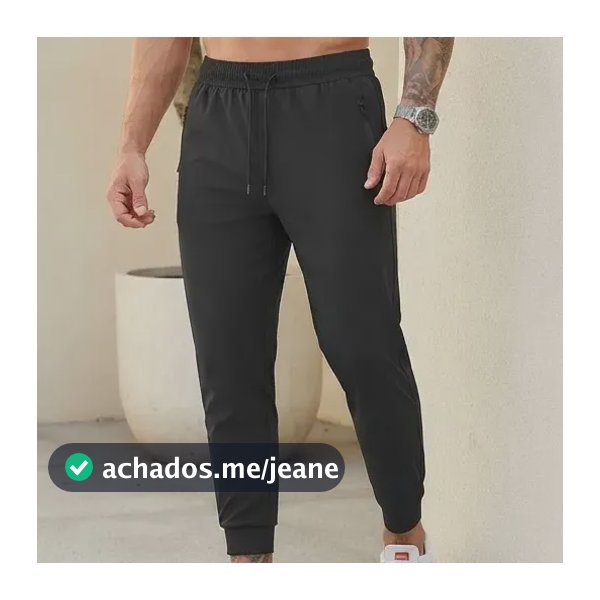 Calça Tactel Masculina Jogger Slim Esportiva Treino Academia