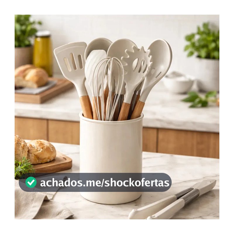 Kit Silicone Para Panelas Brinox - 12 Peças Madeira