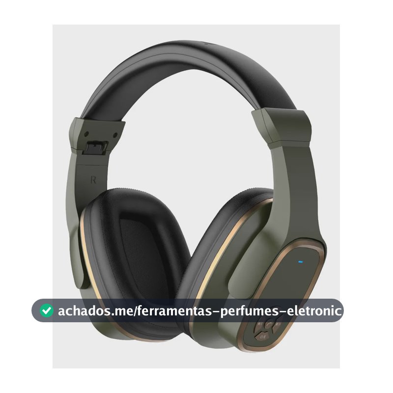 Fone de Ouvido Headset Bluetooth Basike Over-Ear com Microfone, Rádio FM e até 76 Horas de Bateria