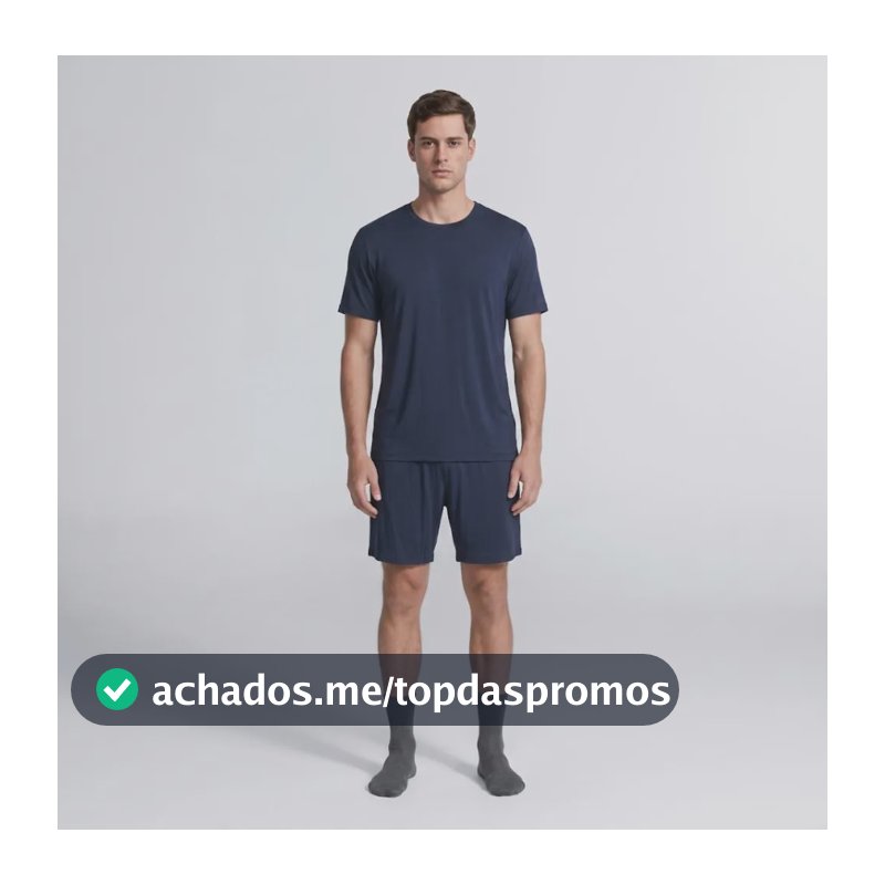 Conjunto De Pijama Masculino Sleepin Insider Azul-marinho Liso M
