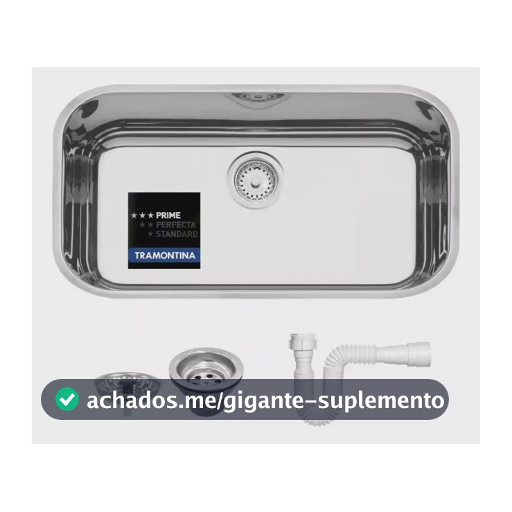 Cuba Tramontina Inox Prime 56x34x17 Número N 2 Pia Cozinha Prateado