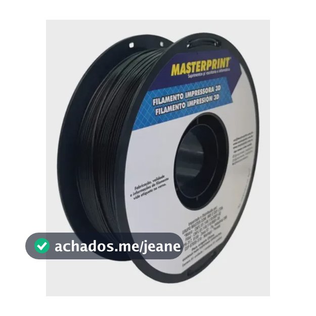 Filamento De Impressão 3d PLA 1,75mm 1kg Masterprint PRETO
