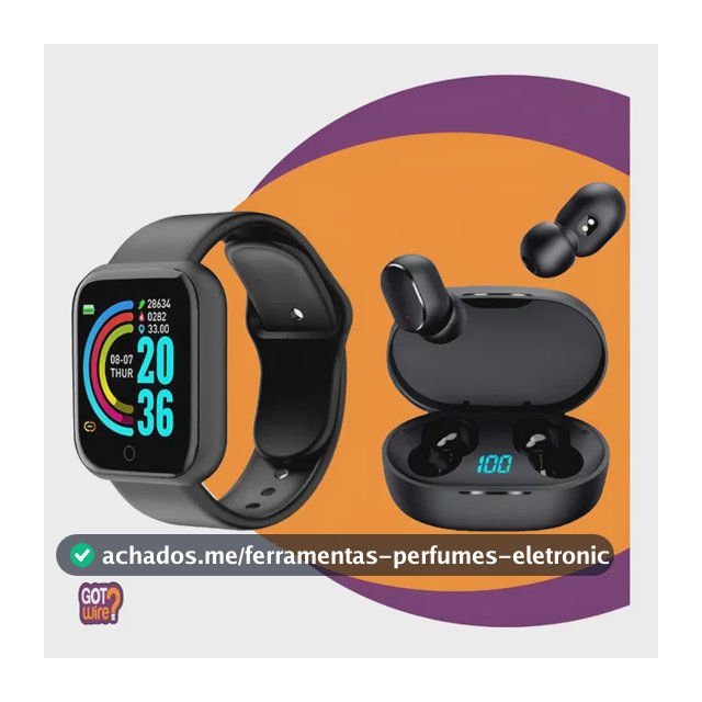 Relógio Digital Smartwatch GotWire? Pro com Fone de Ouvido Bluetooth Para Android e iOS Preto