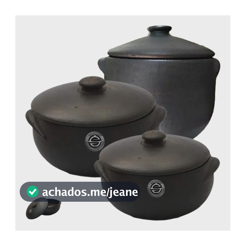 Conjunto Kit  Panelas De Barro Capixaba Nº 0,00,01. Preto
