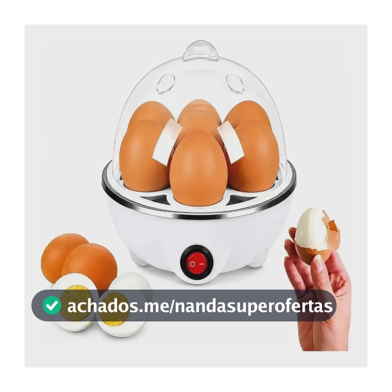 Cozedor de Ovos Elétrico GoldenFesta Para Até 7 Ovos, Legumes e Salsichas