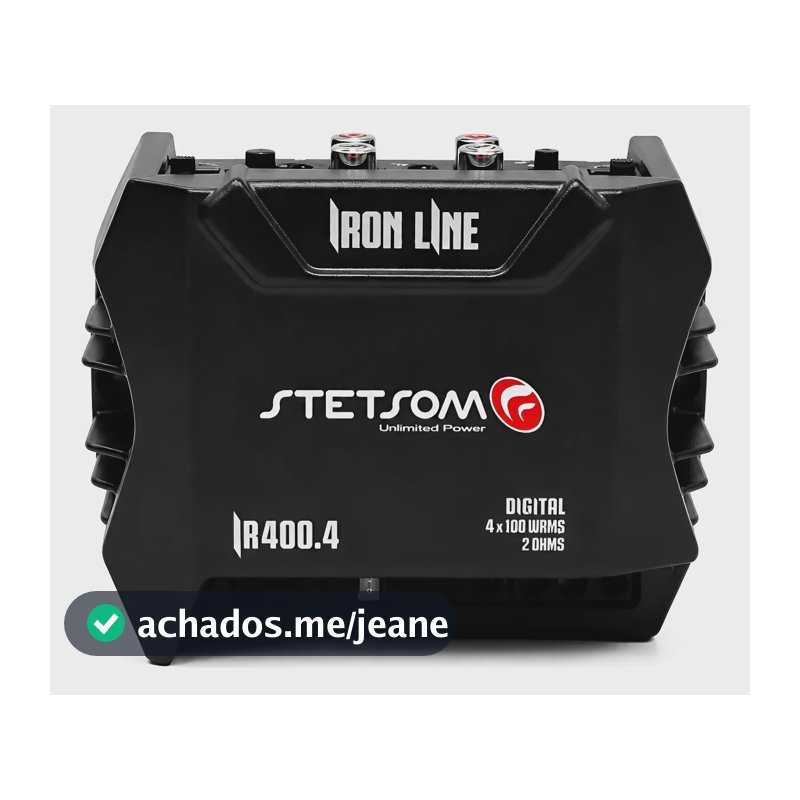 Amplificador Stetsom Ir400.4 2 Ohms Iron Line 400w 4 Canais Preto