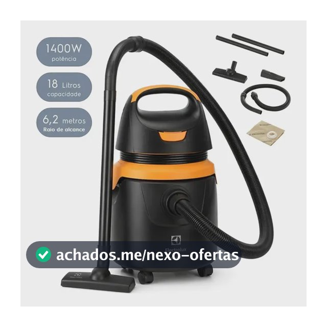 Aspirador de Pó e Água Electrolux Acqua Power 1400W 11L com Função Sopro, Rodas 360°, Alta Sucção e Acessórios para Limpeza Residencial e Automotiva AQP20