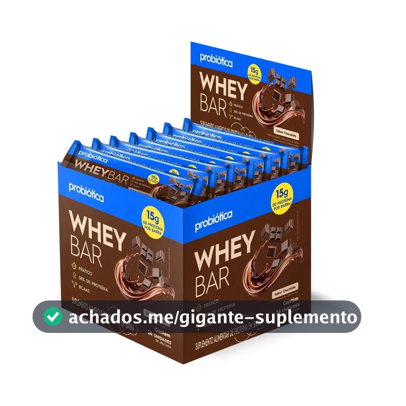 Barra de proteínas Probiótica Whey sabor Chocolate x 960g 24 un