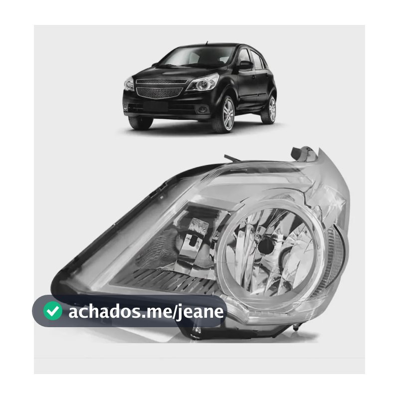 Farol Agile 2009 2010 2011 2012 2013 Montana Máscara Cromada Esquerdo/motorista
