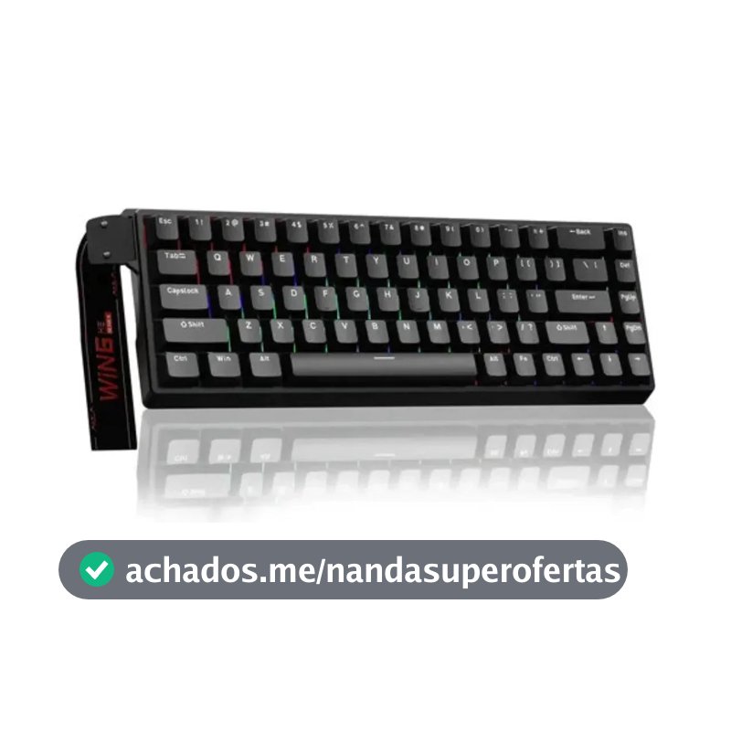 Teclado Magnético Aula Win68 68% Cor de teclado Preto Idioma Inglês US