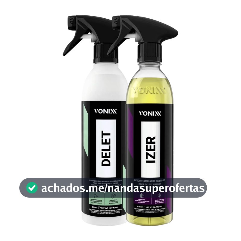 Limpador Delet Izer 500ml Vonixx Spray Para Pneus e Rodas
