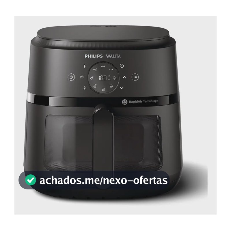 Fritadeira Airfryer Digital Philips Walita NA230/00 Negro